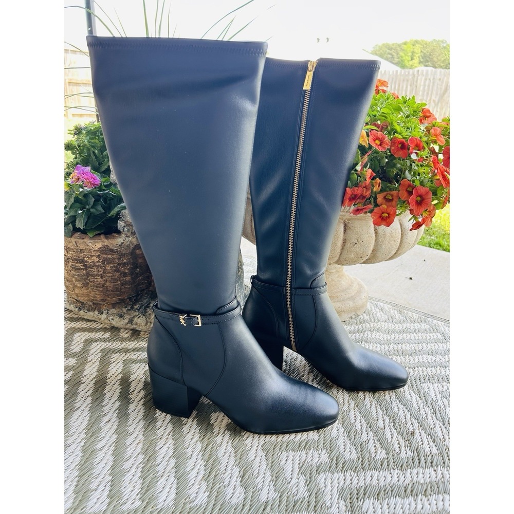 $345 NEW IN BOX MICHAEL KORS Ella Block Heel Boot 7M - Picture 5 of 16